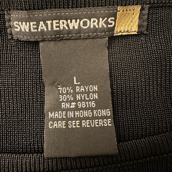 CUTE Sweaterworks Sparkly Sequin Champagne Glass Sweater. Size L. - Picture 7 of 8